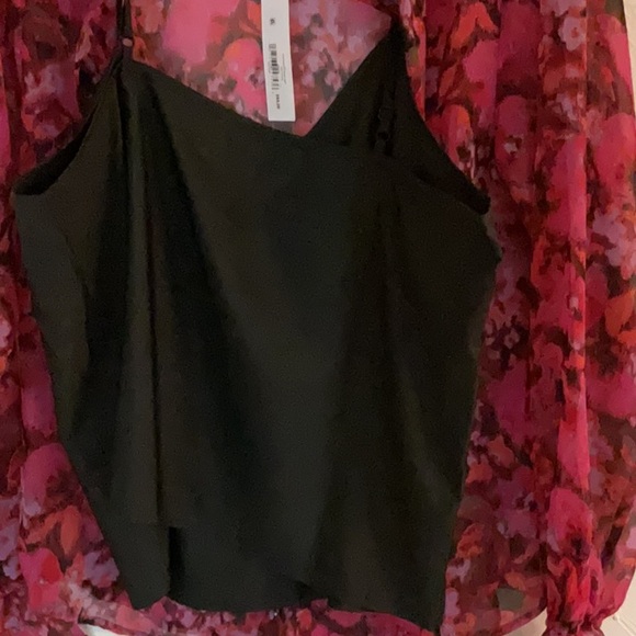 Steve Madden Chiffon Button Front Shirt, Size S, Dark Fuchsia, NWT - Picture 6 of 11